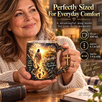 🔥Last Day 49% OFF🔥✝️  Heat-Reveal Mug: You’re Never Alone