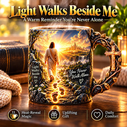🔥Last Day 49% OFF🔥✝️  Heat-Reveal Mug: You’re Never Alone