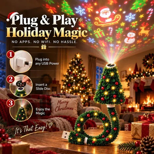 Christmas USB Projection Light – 6 Festive Scenes