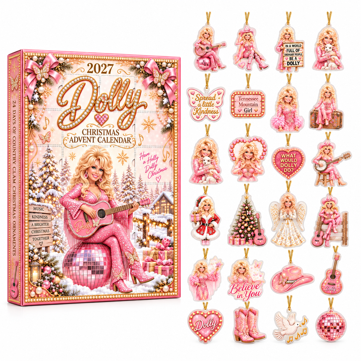 Country-Inspired Christmas Ornament Advent Calendar – 24 Days