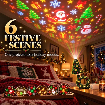 Christmas USB Projection Light – 6 Festive Scenes