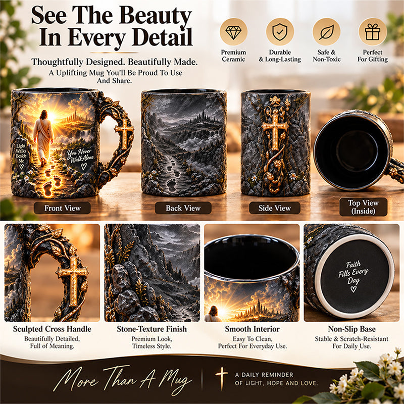 🔥Last Day 49% OFF🔥✝️  Heat-Reveal Mug: You’re Never Alone