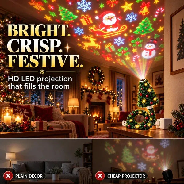 Christmas USB Projection Light – 6 Festive Scenes