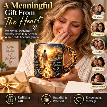 🔥Last Day 49% OFF🔥✝️  Heat-Reveal Mug: You’re Never Alone