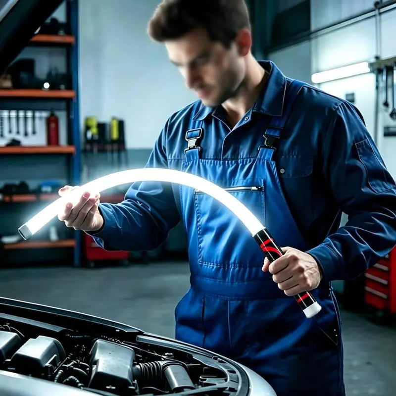 Flexible Rechargeable LED Work Light for Garage Repairs Camping and Emergency Use