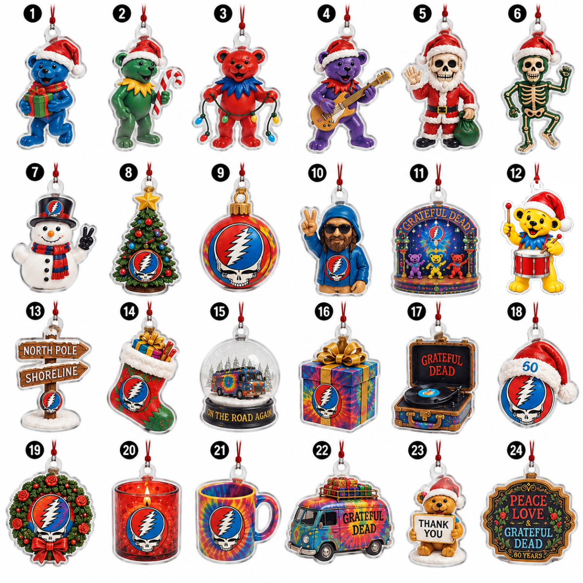 Colorful Christmas Ornament Advent Calendar – 24 Days